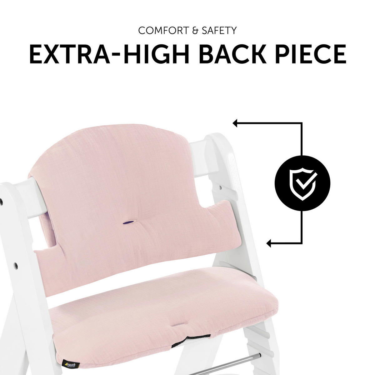 HOCHSTUHLEINLAGE HIGHCHAIRPAD SELECT  - Rosa, Basics, Textil (44/24cm) - Hauck