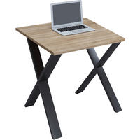 SCHREIBTISCH 80/50/76 cm  in Schwarz, Sonoma Eiche  - Schwarz/Sonoma Eiche, MODERN, Holzwerkstoff/Metall (80/50/76cm) - MID.YOU
