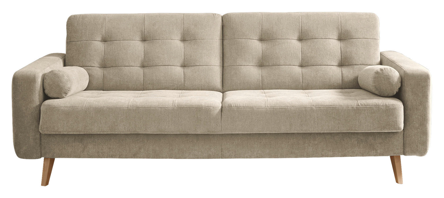 MID.YOU ROZKLÁDACÍ POHOVKA, textil, kompozitní dřevo, pískové barvy