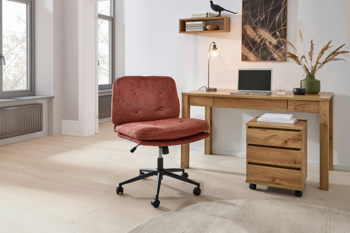 Scaun Rotativ, microfibră, roșu - roșu/negru, Modern, plastic/lemn (66/90/98/76cm) - MID.YOU