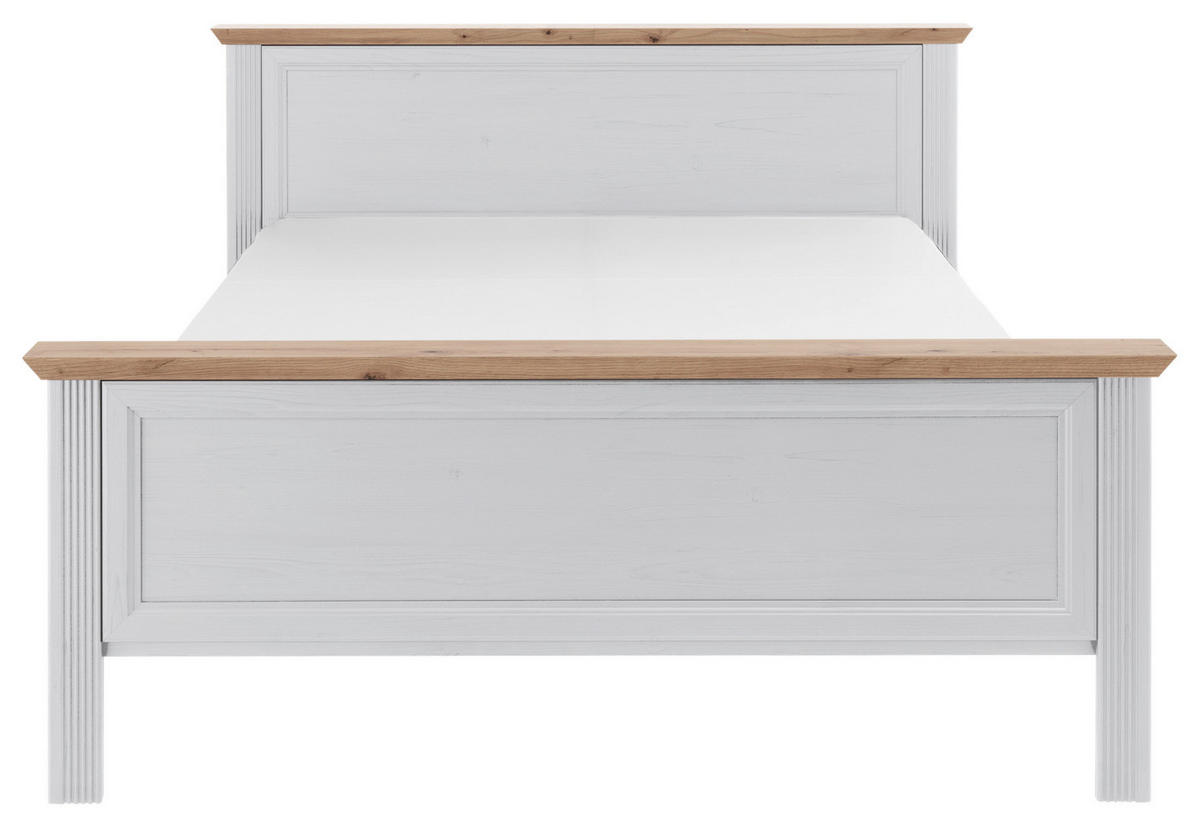ÁGY 160/200 cm  fehér, Artisan tölgy  - fekete/Artisan tölgy, Lifestyle, műanyag/faalapú anyag (160/200cm) - Landscape