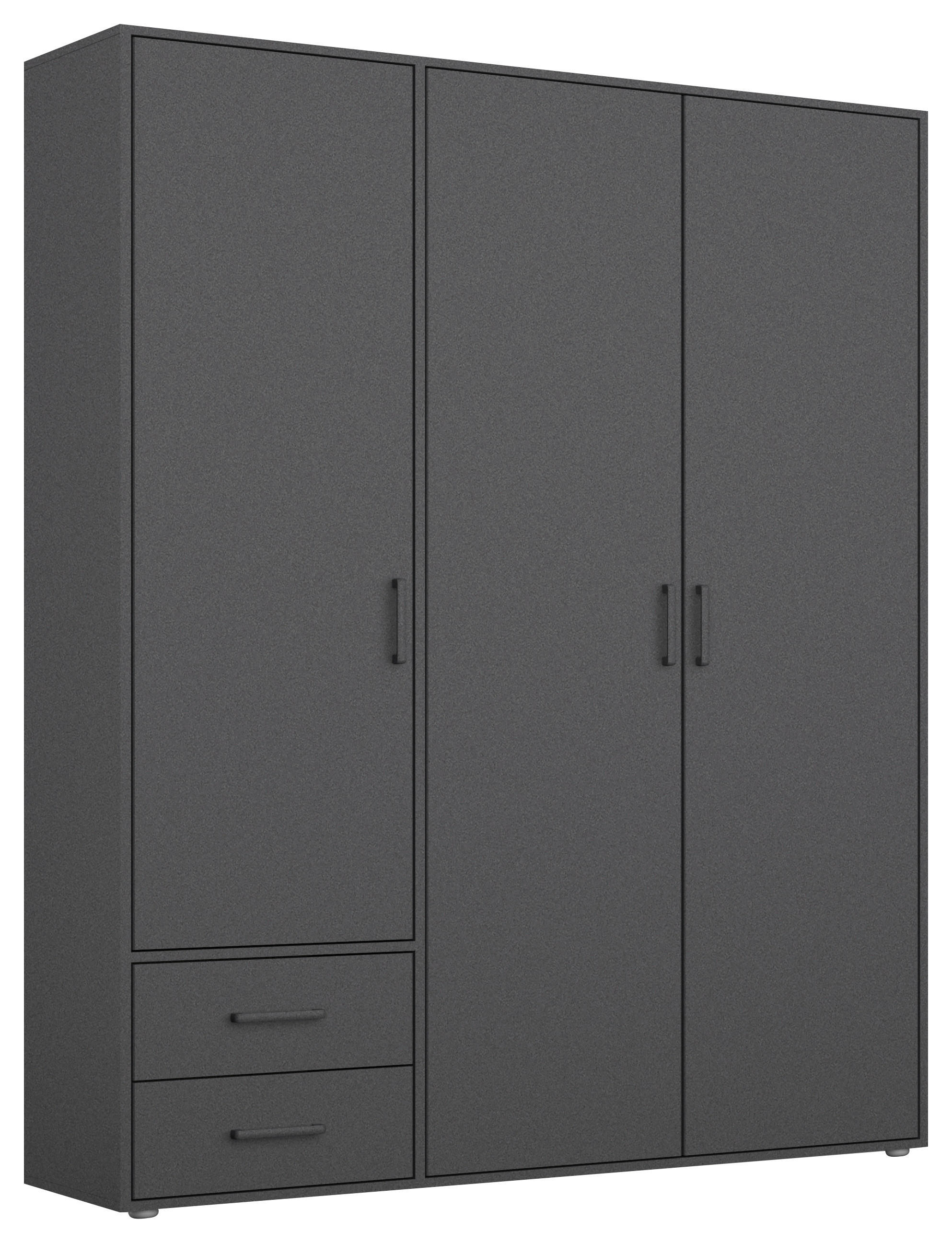 DREHTÜRENSCHRANK 140/194/53 cm 3-türig Grau  - Grau, MODERN, Holzwerkstoff/Kunststoff (140/194/53cm) - Rauch Möbel