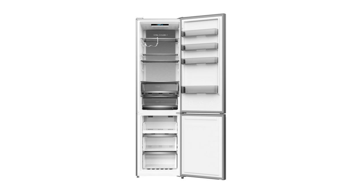 KÜHL-GEFRIER-KOMBINATION SKI 4055  - Dunkelgrau, Trend, Metall (59,5/200/66cm) - Nabo