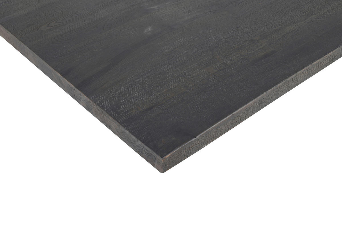 TISCHPLATTE Eiche massiv Graubraun  - Graubraun, MODERN, Holz (160/90/5,5cm) - Boxxx