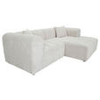 ECKSOFA Naturfarben Cord Zierkissen, Rücken echt  - Schwarz/Naturfarben, KONVENTIONELL, Kunststoff/Textil (250/162cm) - Carryhome