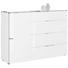 HIGHBOARD melaminharzbeschichtet Weiß - Alufarben/Schwarz, Basics, Glas/Holzwerkstoff (136/100/40cm)