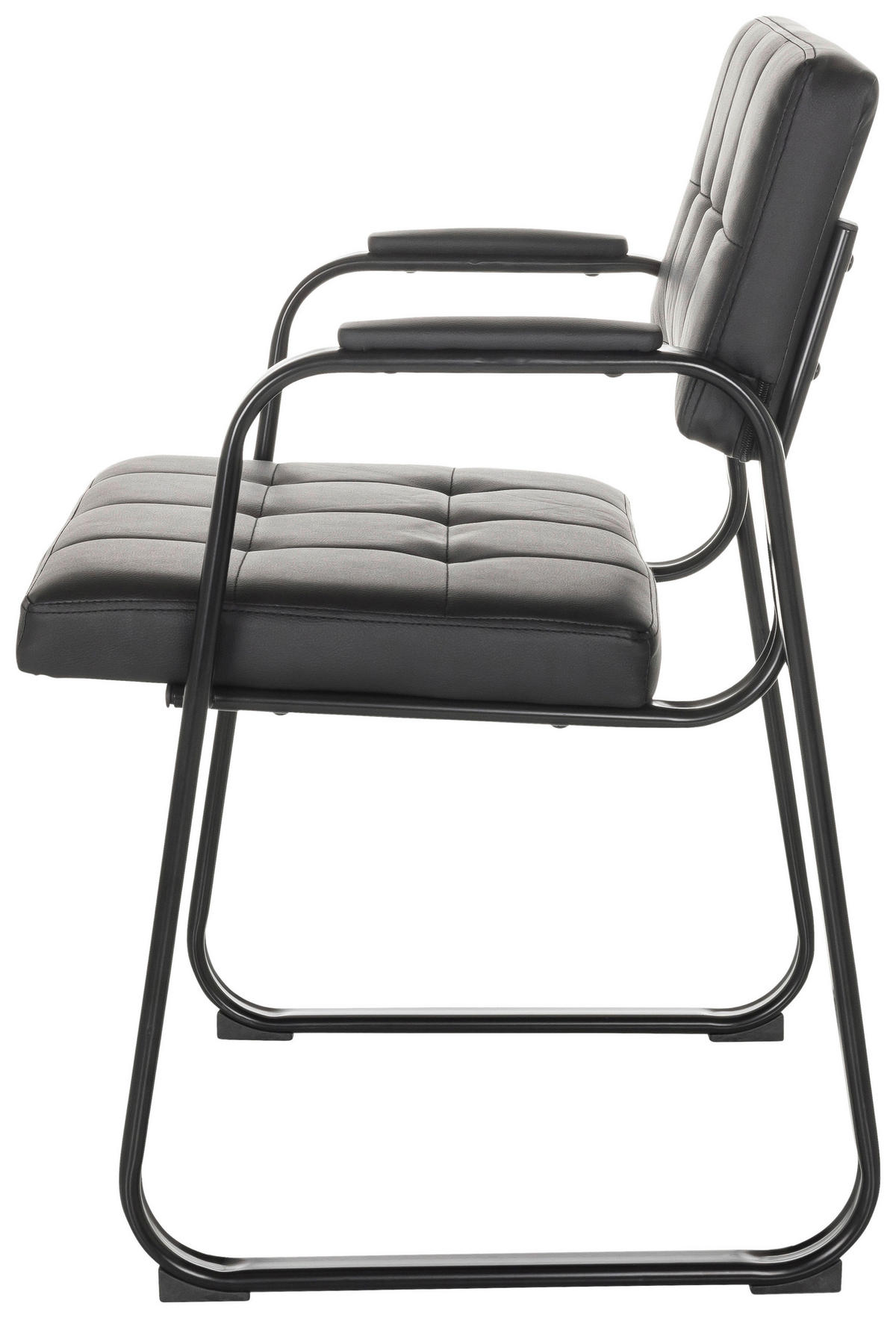 KONFERENČNI STOL tekstil črna  - črna, Basics, kovina/tekstil (58/79/55cm) - MID.YOU