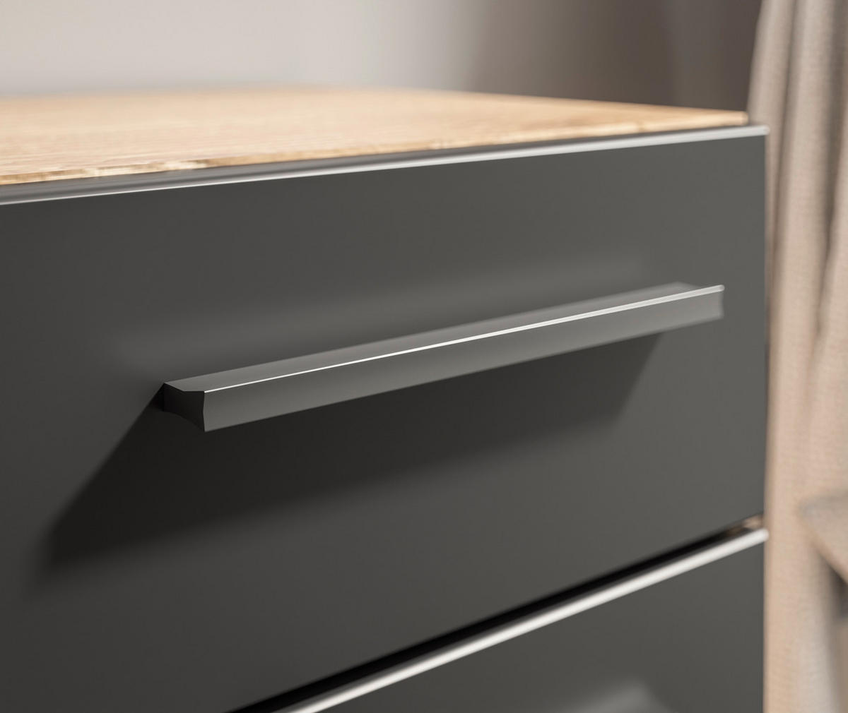 MIDISCHRANK 34/104/31 cm  - Eichefarben/Schwarz, Modern, Holzwerkstoff/Kunststoff (34/104/31cm) - MID.YOU