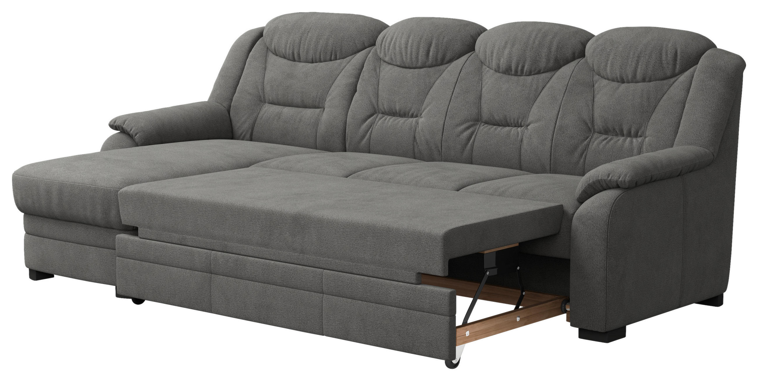 ECKSOFA in Chenille Anthrazit  162/257 cm  - Anthrazit, Basics, Kunststoff/Textil (162/257cm) - MID.YOU
