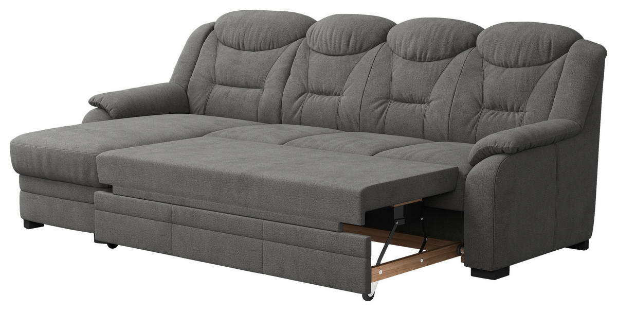 ECKSOFA in Chenille Anthrazit  162/257 cm  - Anthrazit, Basics, Kunststoff/Textil (162/257cm) - MID.YOU