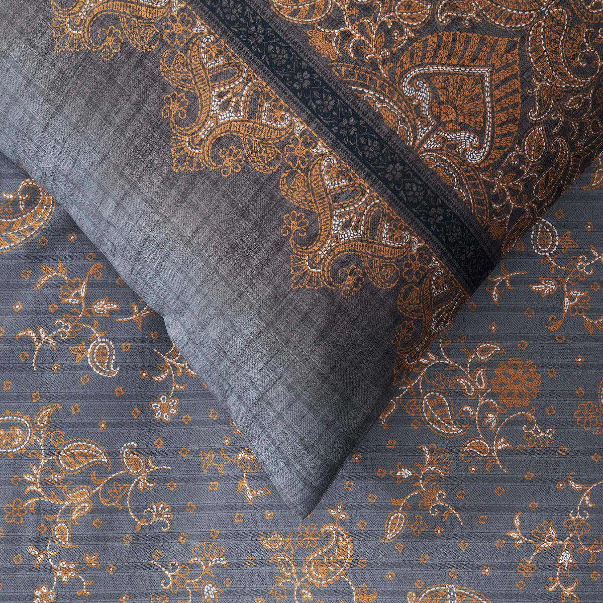 POSTELJINA Tivoli 140/200 cm saten siva  - siva, Konvencionalno, tekstil (140/200cm) - Bassetti
