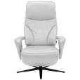 RELAXSESSEL in Leder Weiß  - Schwarz/Weiß, Design, Leder/Metall (75/106/88cm) - Dieter Knoll