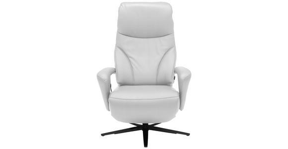 RELAXSESSEL in Leder Weiß  - Schwarz/Weiß, Design, Leder/Metall (75/106/88cm) - Dieter Knoll