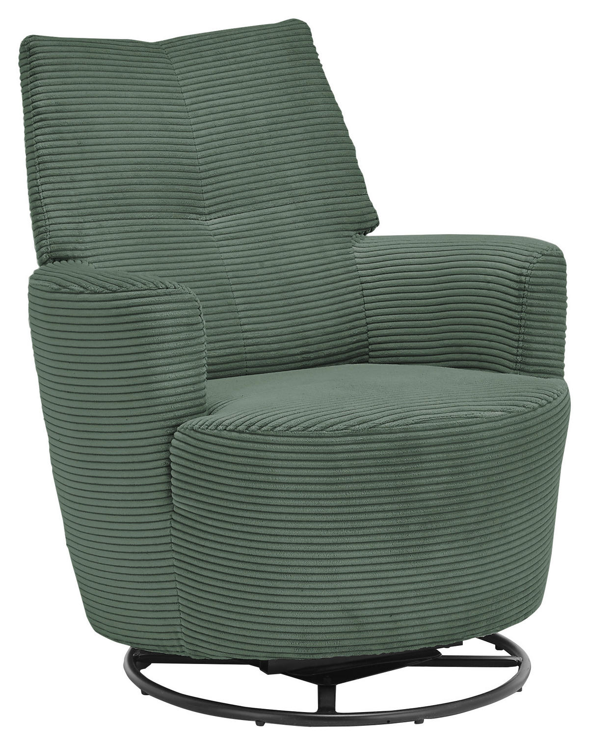 SESSEL Cord Olivgrün    - Schwarz/Olivgrün, Design, Textil/Metall (80/96/88cm) - SetOne by Musterring
