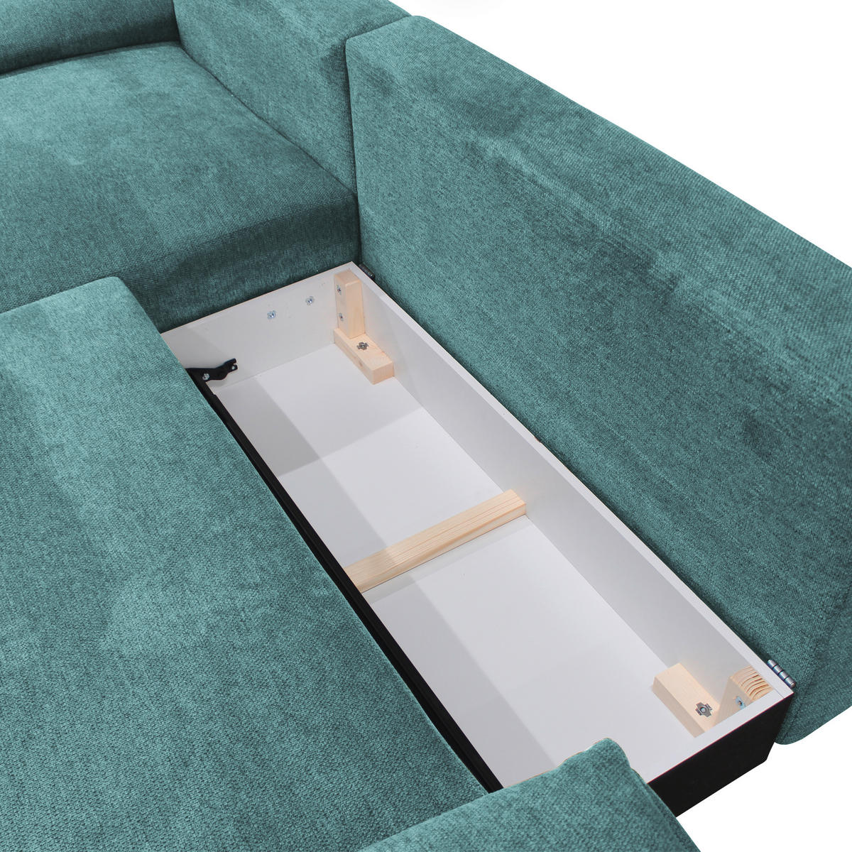 CloseUp von MID.YOU ECKSOFA Mintgrün Webstoff.