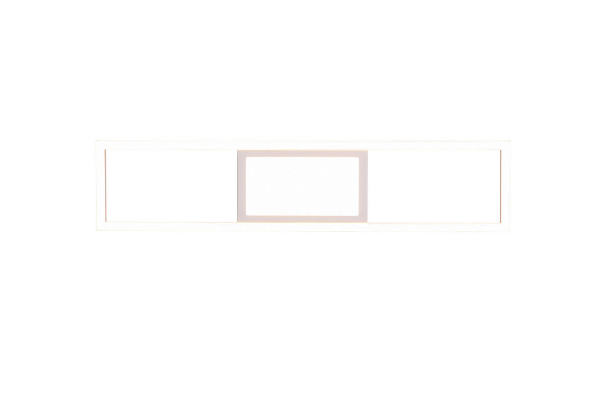 LED PLAFONJERA - bela, Dizajnerski, metal (60/6/13cm)