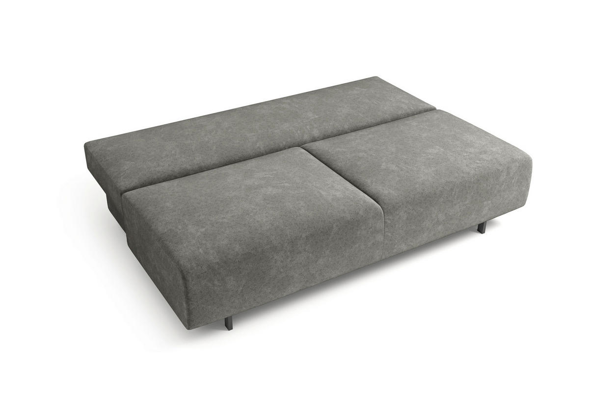 SCHLAFSOFA OLIVIO Velours Anthrazit  inkl. Bettkasten, Schlaffunktion  - Anthrazit/Schwarz, Basics, Holz/Textil (200/90/95cm) - Livetastic
