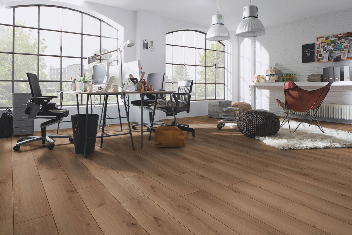 LAMINATBODEN Exquisit  - Eichefarben, KONVENTIONELL, Holz (138.0/19.3/0.8cm)