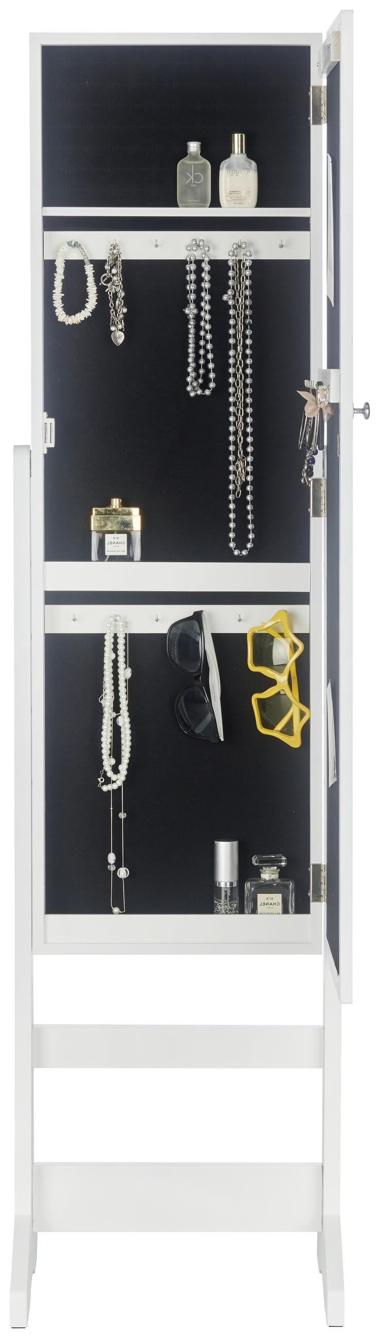 SCHMUCKSCHRANK - Silberfarben/Schwarz, LIFESTYLE, Glas/Holzwerkstoff (35/134/30cm) - Landscape