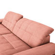 ECKSOFA in Webstoff Koralle  180/265 cm  - Koralle/Schwarz, Design, Textil/Metall (180/265cm) - Carryhome