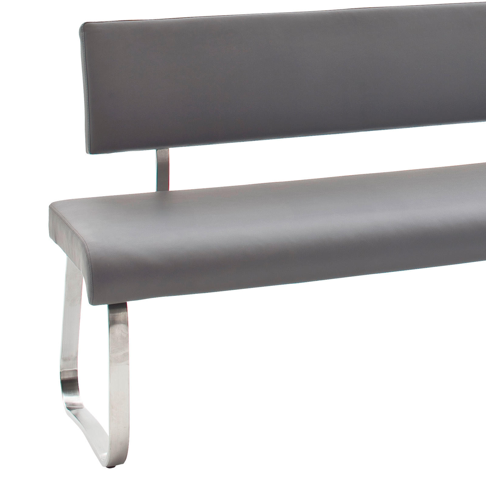 HÖRNBÄNK 200/150 cm  i grå, stålfärgad  - stålfärgad/grå, Design, metall/textil (200/150cm) - Livetastic