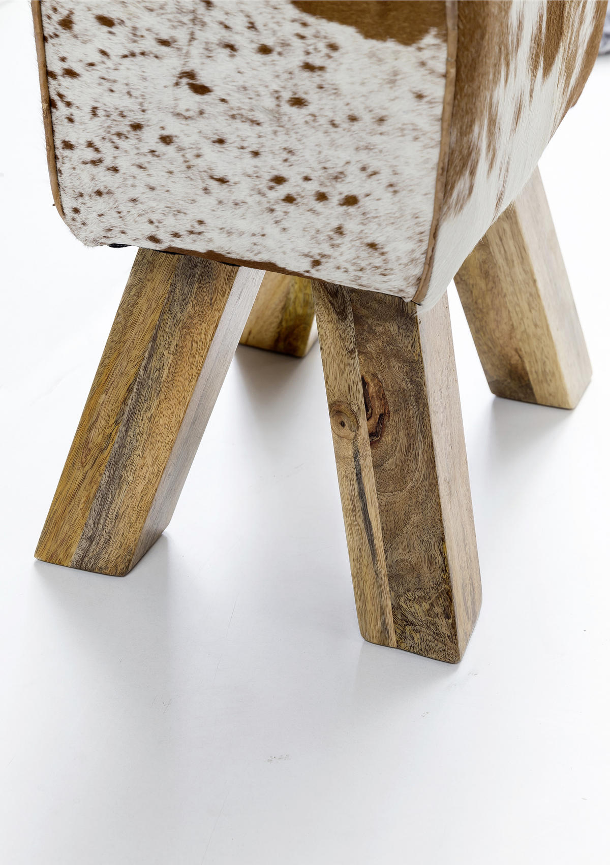 TABURE, krzno rjava, bela  - bela/rjava, Natur, les/krzno (40/47/30cm) - MID.YOU