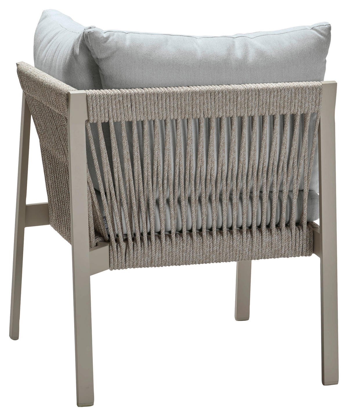 LOUNGEECKTEIL  - Greige/Hellgrau, Design, Textil/Metall (75/85/75cm) - Stern