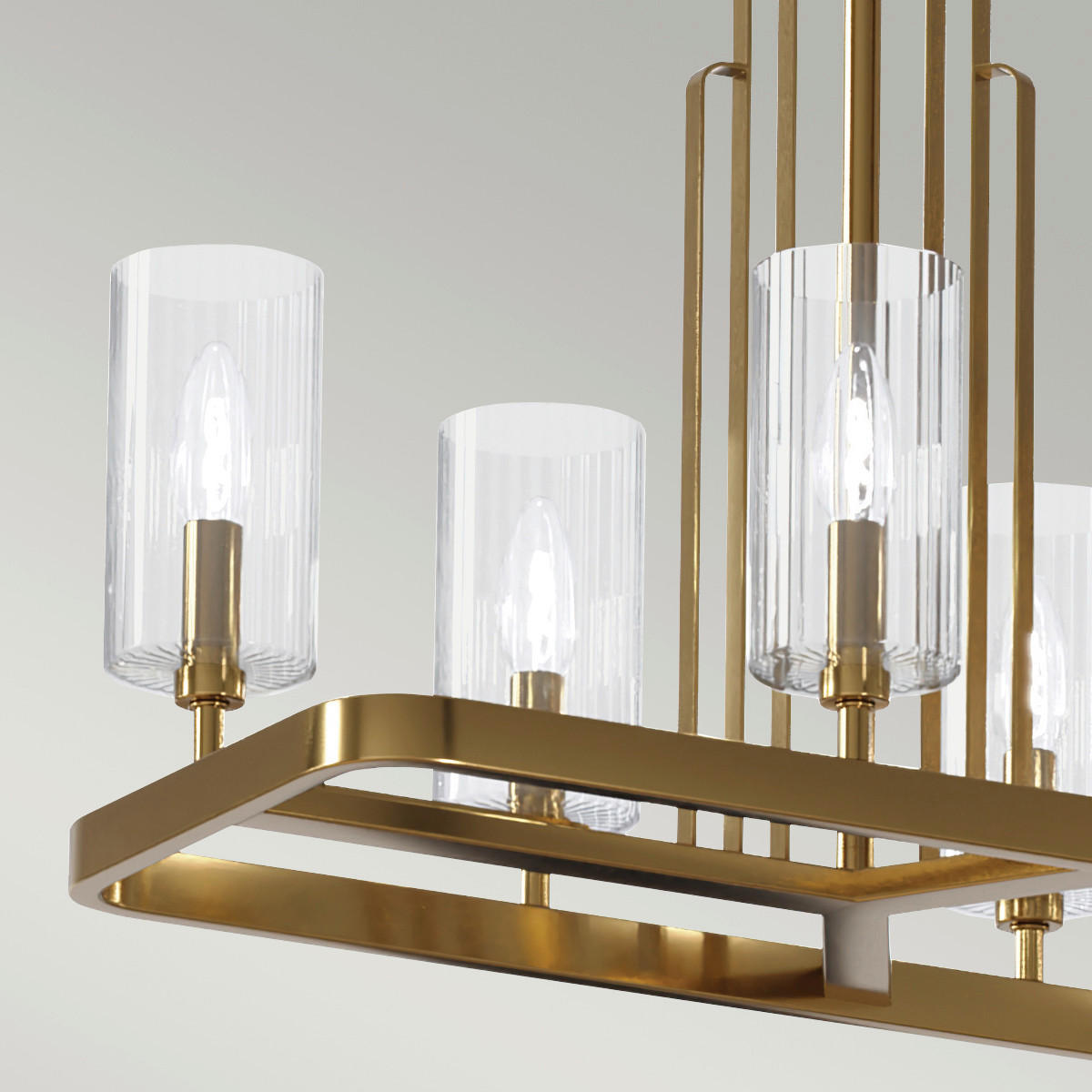 TAKKRONA Elstead Kimrose 113.7/55.8/32.5 cm  - mässingsfärgad, Klassisk, metall/glas (113.7/55.8/32.5cm) - Elstead Lighting