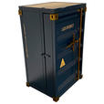 BARSCHRANK in Blau, Naturfarben, Goldfarben  - Blau/Goldfarben, Trend, Holz/Metall (120/99/48cm) - Ambia Home