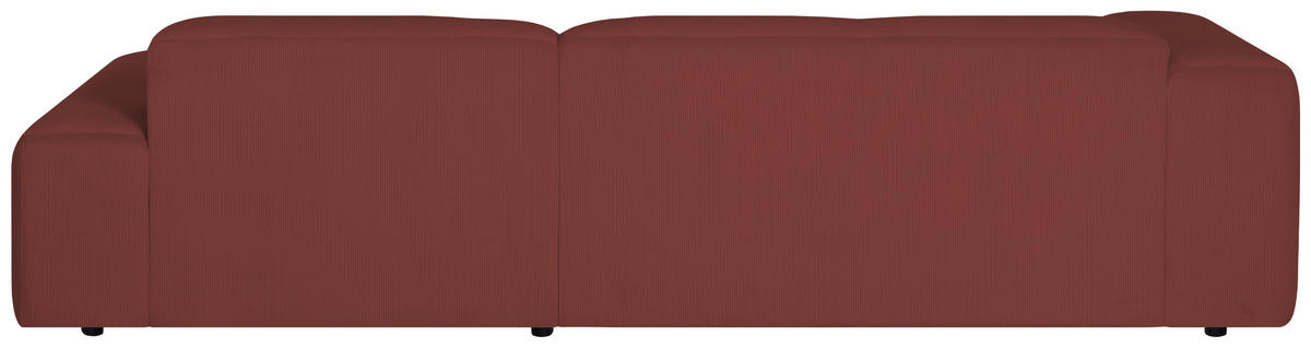 ECKSOFA HANNAH Rot Cord  - Rot/Schwarz, Design, Kunststoff/Textil (304/200cm) - MID.YOU