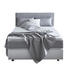 Boxspringbett Boxspringbett "Mars" Webstoff 120/200 cm INKL. Matratze, Topper - Silberfarben/Weiß, Design, Holz/Textil (120/200cm) - Esposa