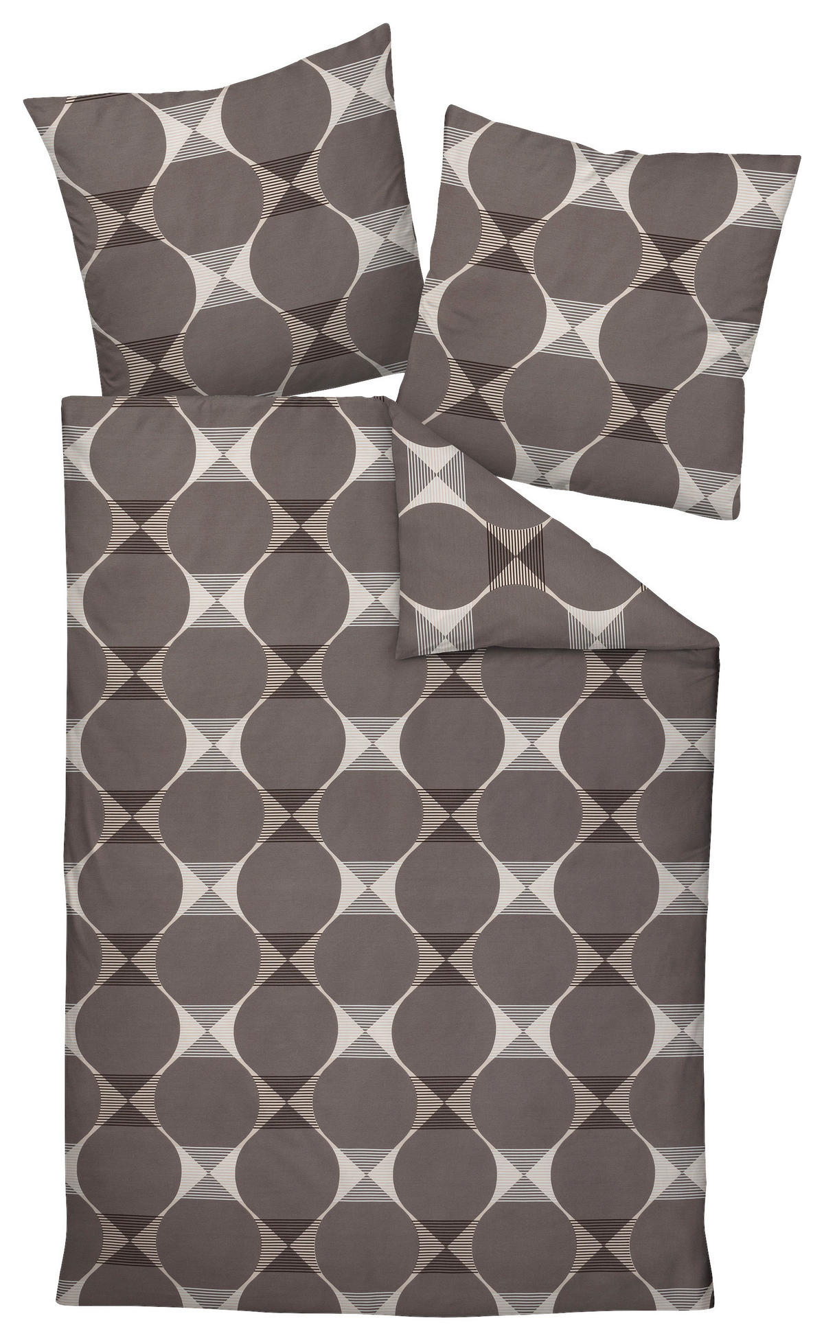 BETTWÄSCHE Makosatin 135/200 cm  - Taupe/Beige, Design, Textil (135/200cm) - Janine