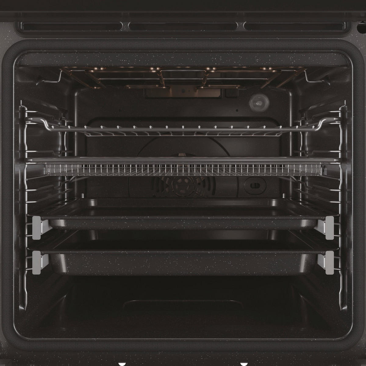 BACKOFENSET BAKO AIRFRY  - Edelstahlfarben/Schwarz, Basics, Glas/Metall (59,5/57,5/57cm) - Bauknecht