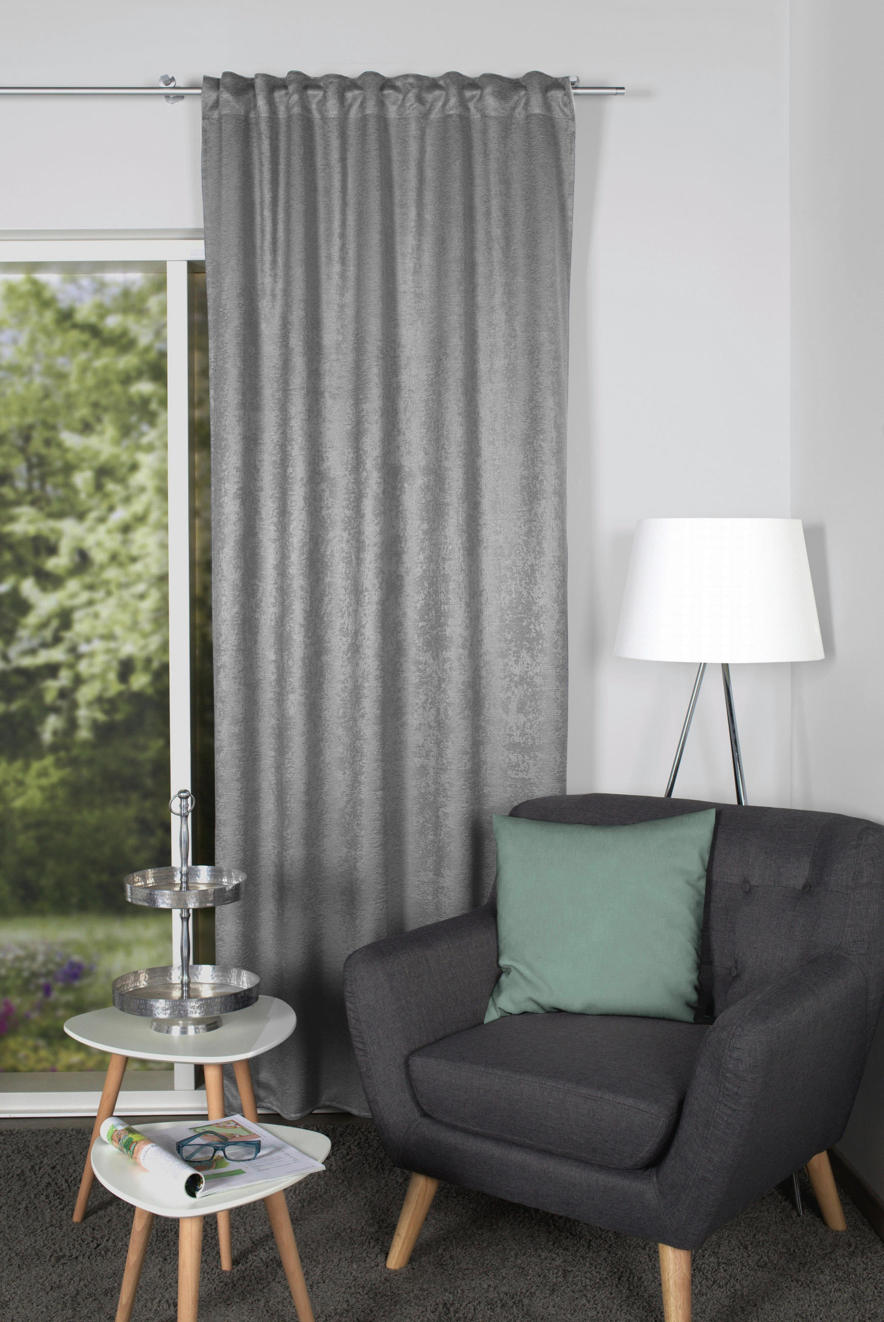 FERTIGVORHANG  Verdunkelung   135/245 cm  - Grau, Basics, Textil (135/245cm)