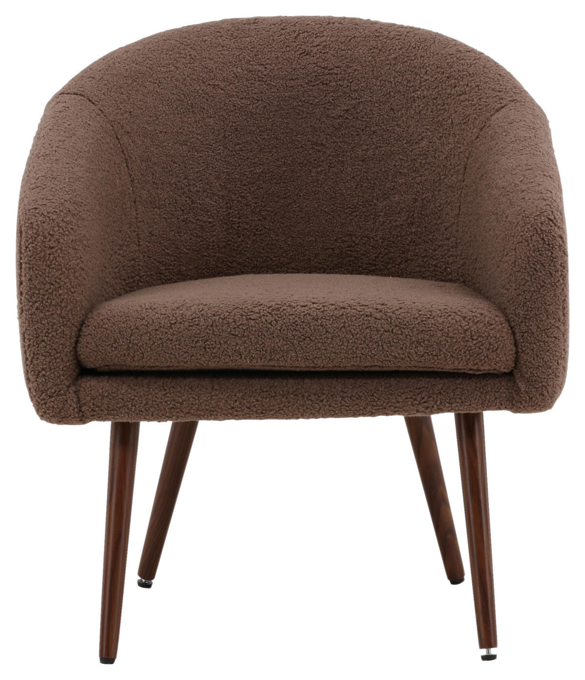 SESSEL in Teddystoff Braun  - Braun, Design, Textil/Metall (68/75/63cm) - Livetastic