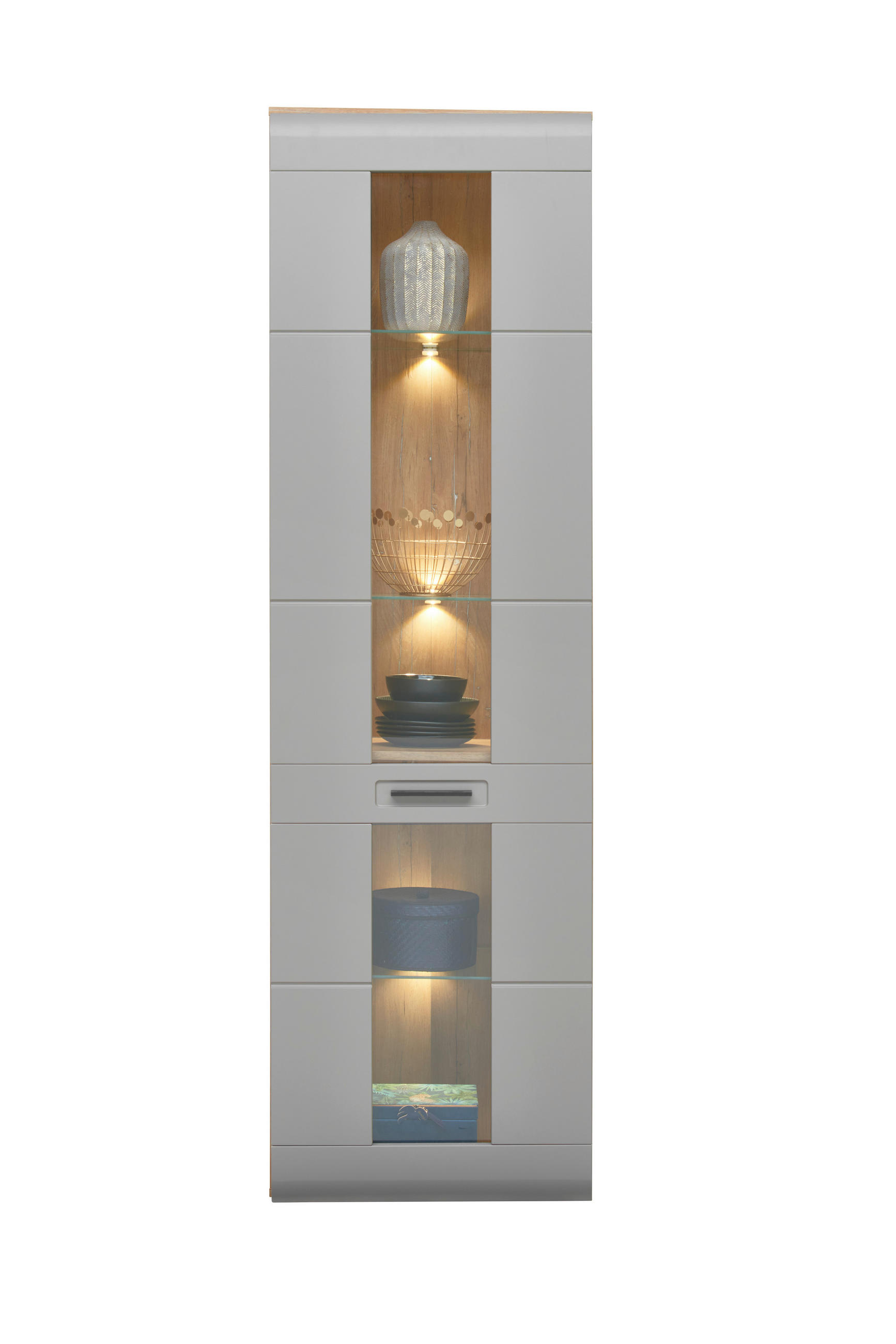 Vitrine Auris B: 60 cm Eiche/Basalt