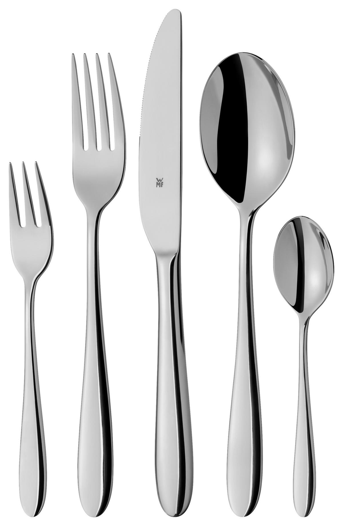BESTECKSET New York 60-teilig  - Edelstahlfarben, Basics, Metall - WMF