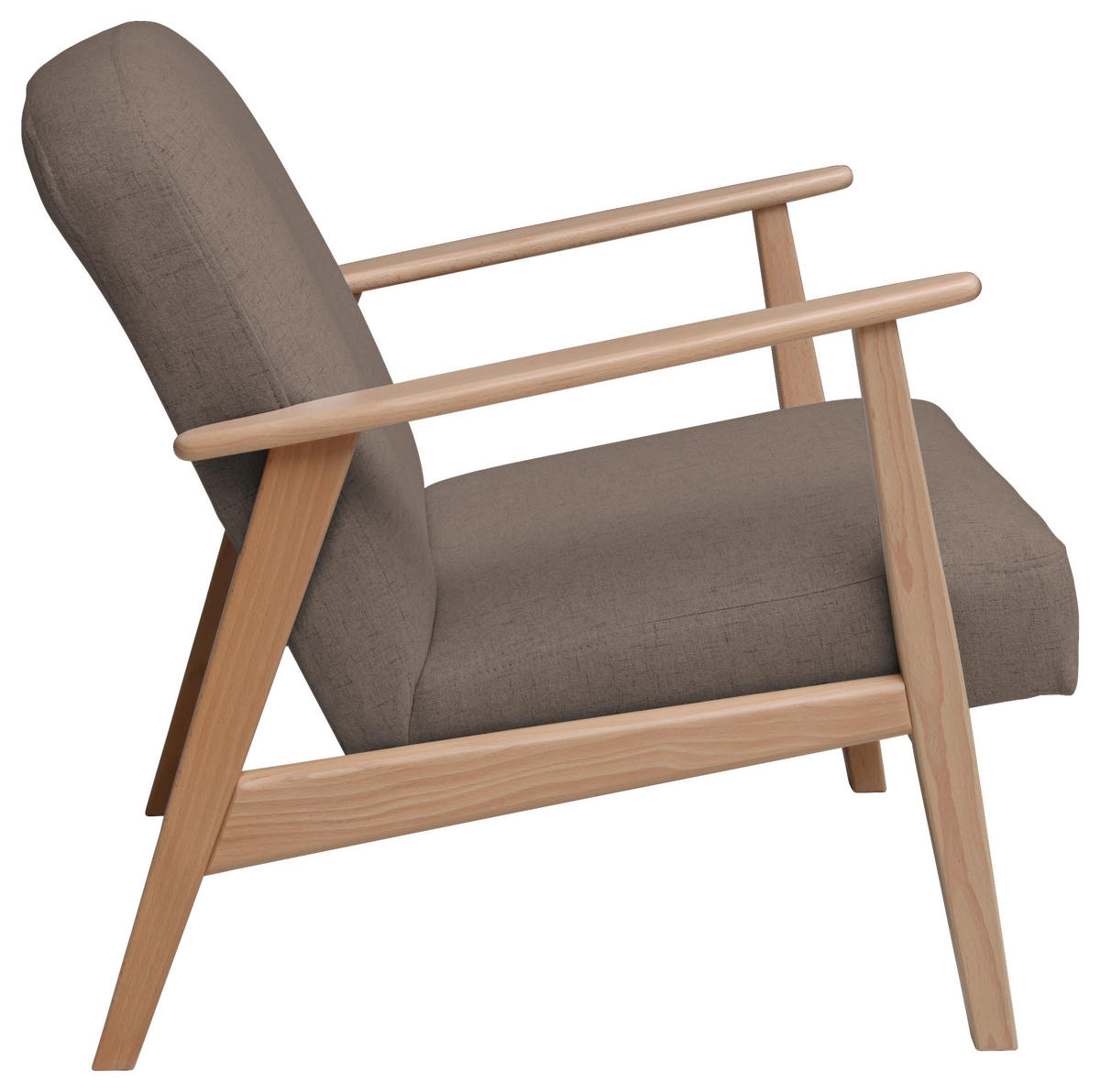 SESSEL in Webstoff Buchefarben, Hellbraun  - Hellbraun/Buchefarben, MODERN, Holz/Textil (63/78/78cm) - Livetastic
