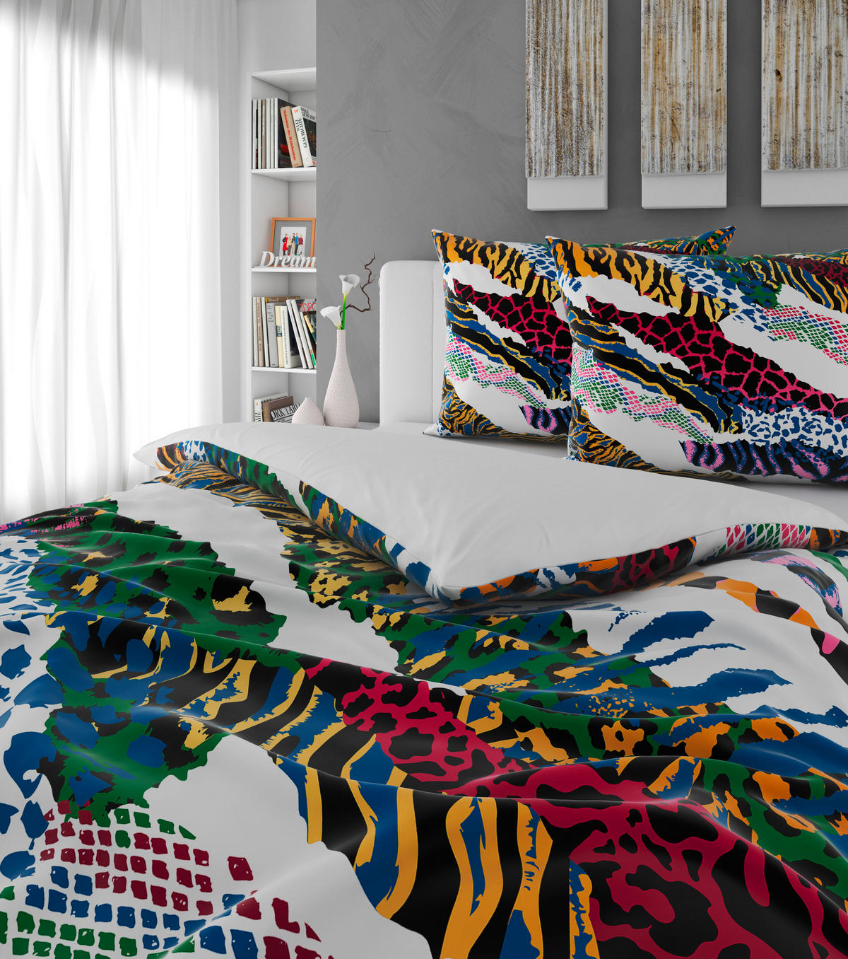 BETTWÄSCHESET TANJA Satin 200/210 cm  65 cm/100 cm  - Multicolor, Trend, Textil (200/210cm) - Esposa