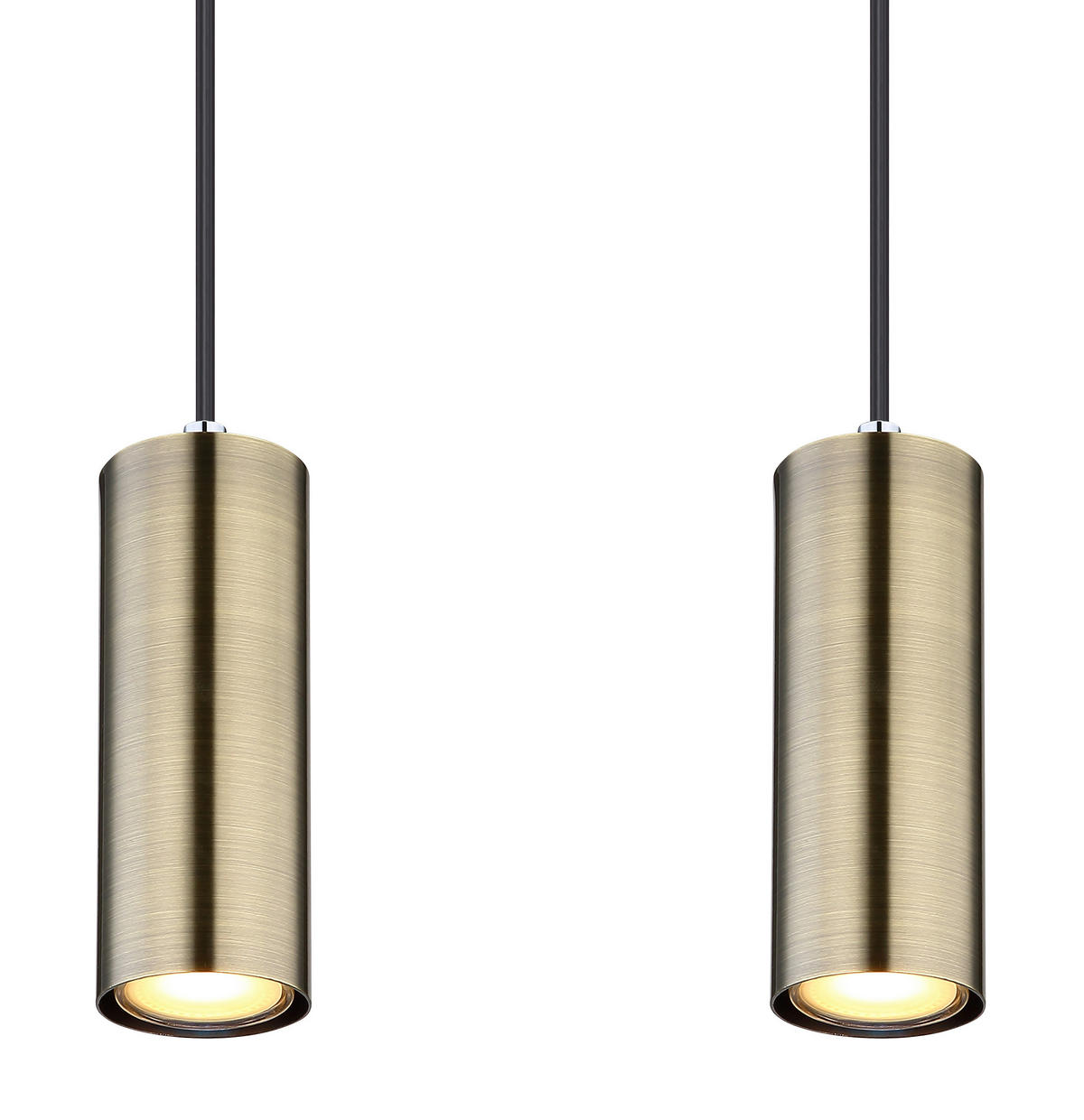 FÜGGŐLÁMPA 65/6/120 cm  - fekete/sárgarézszínű, Design, fém (65/6/120cm) - Globo