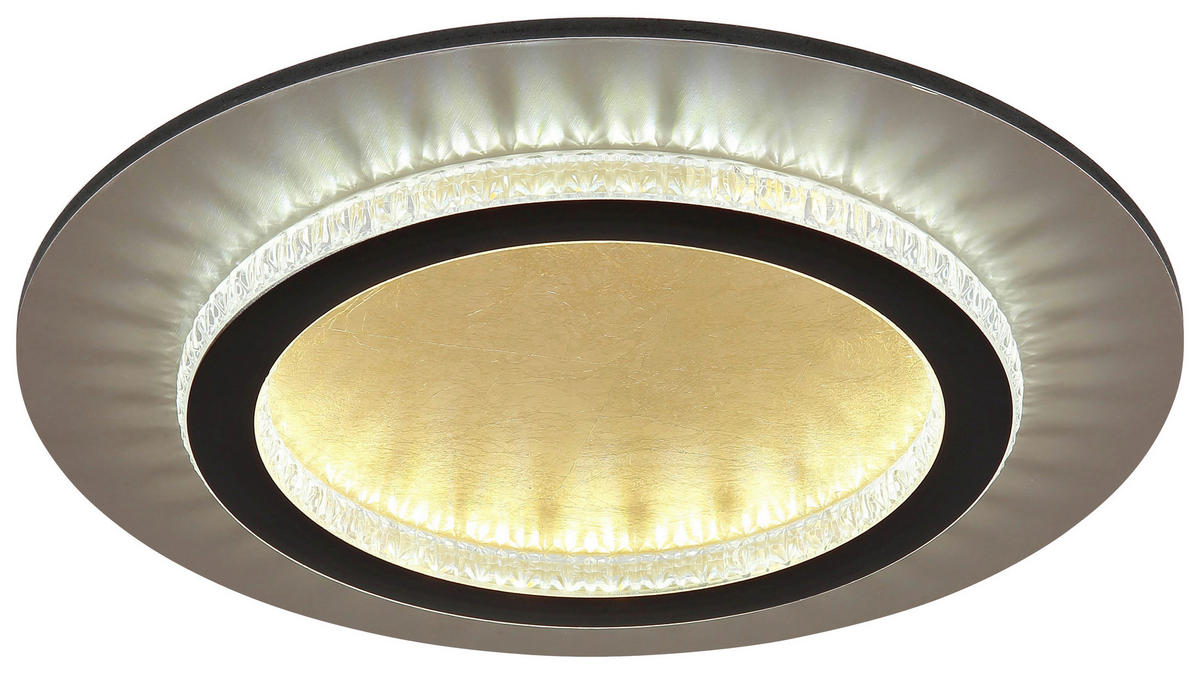 Plafonieră Cu Led  35/5,5 cm    - străveziu/auriu, Design, plastic/metal (35/5,5cm)