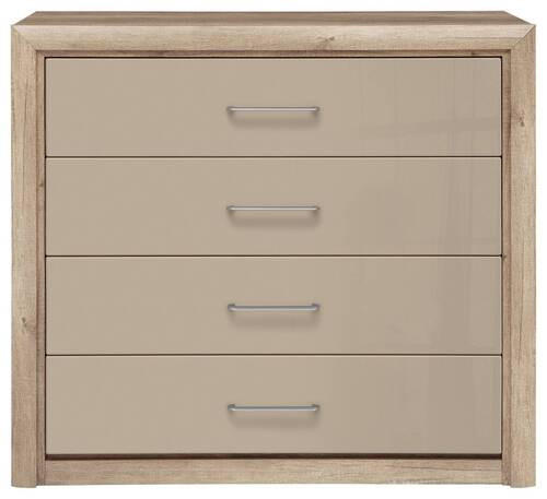 Thumbnail - Kommode, Eiche, Sand, Metall, 4 Schubladen, 103.5x96.5x40 cm, Wohnzimmer, Kommoden & Sideboards, Kommoden
