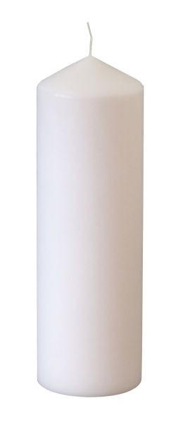 VÁLCOVÁ SVÍČKA - bílá, Basics (8,7/28cm) - Steinhart