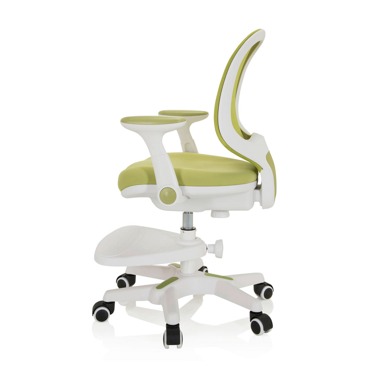 JUGENDDREHSTUHL Netzbespannung Weiß, Hellgrün  - Weiß/Hellgrün, MODERN, Kunststoff/Textil (56/89/52cm) - MID.YOU