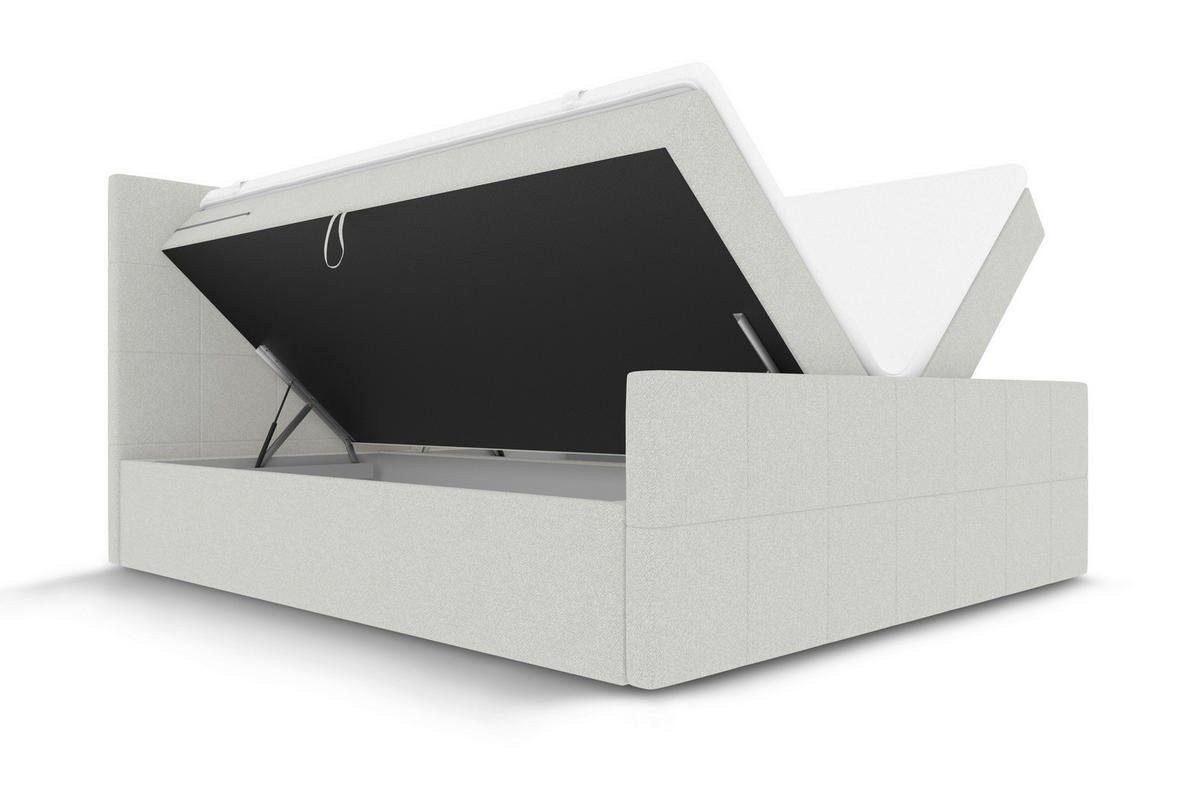 BOXBETT 160/200 cm  in Hellgrau  - Hellgrau, KONVENTIONELL, Kunststoff/Textil (160/200cm) - Boxxx