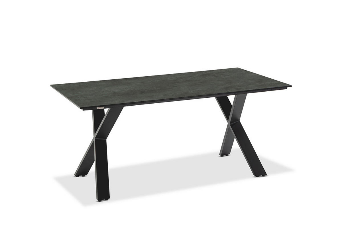 GARTENTISCH Kunststoff Anthrazit, Graphitfarben rechteckig  - Anthrazit/Graphitfarben, Design, Kunststoff/Metall (200/95/76cm)