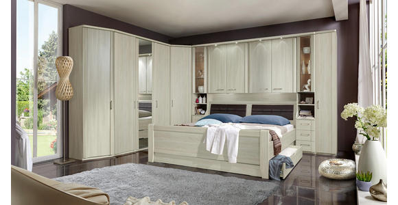 SCHLAFZIMMER in Eschefarben - Eschefarben, KONVENTIONELL, Glas/Holzwerkstoff (180/200cm) - Venda