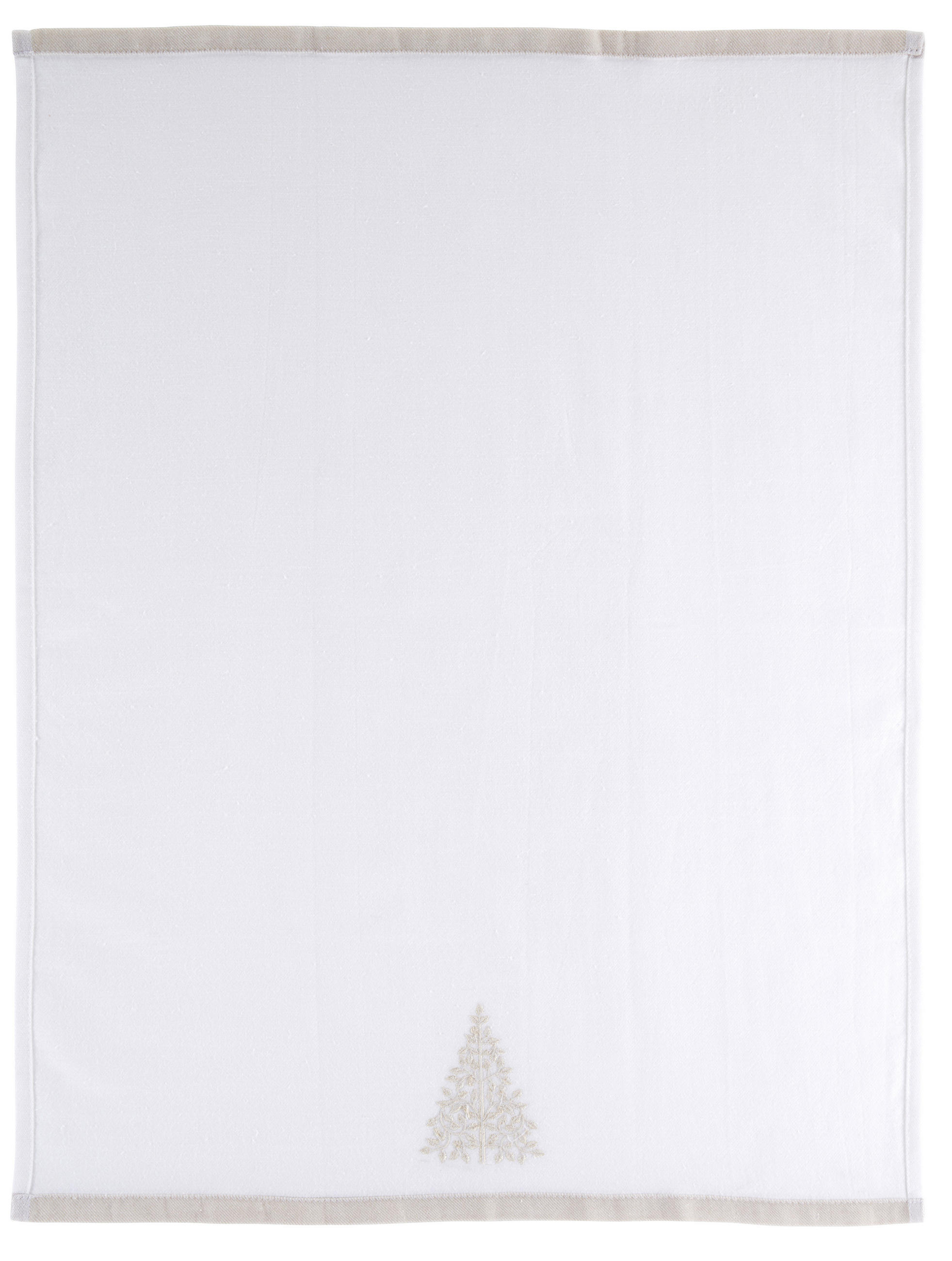 KÖKSHANDDUK SET 2 styck vit, beige  - vit/beige, Design, textil (50/70cm) - X-Mas