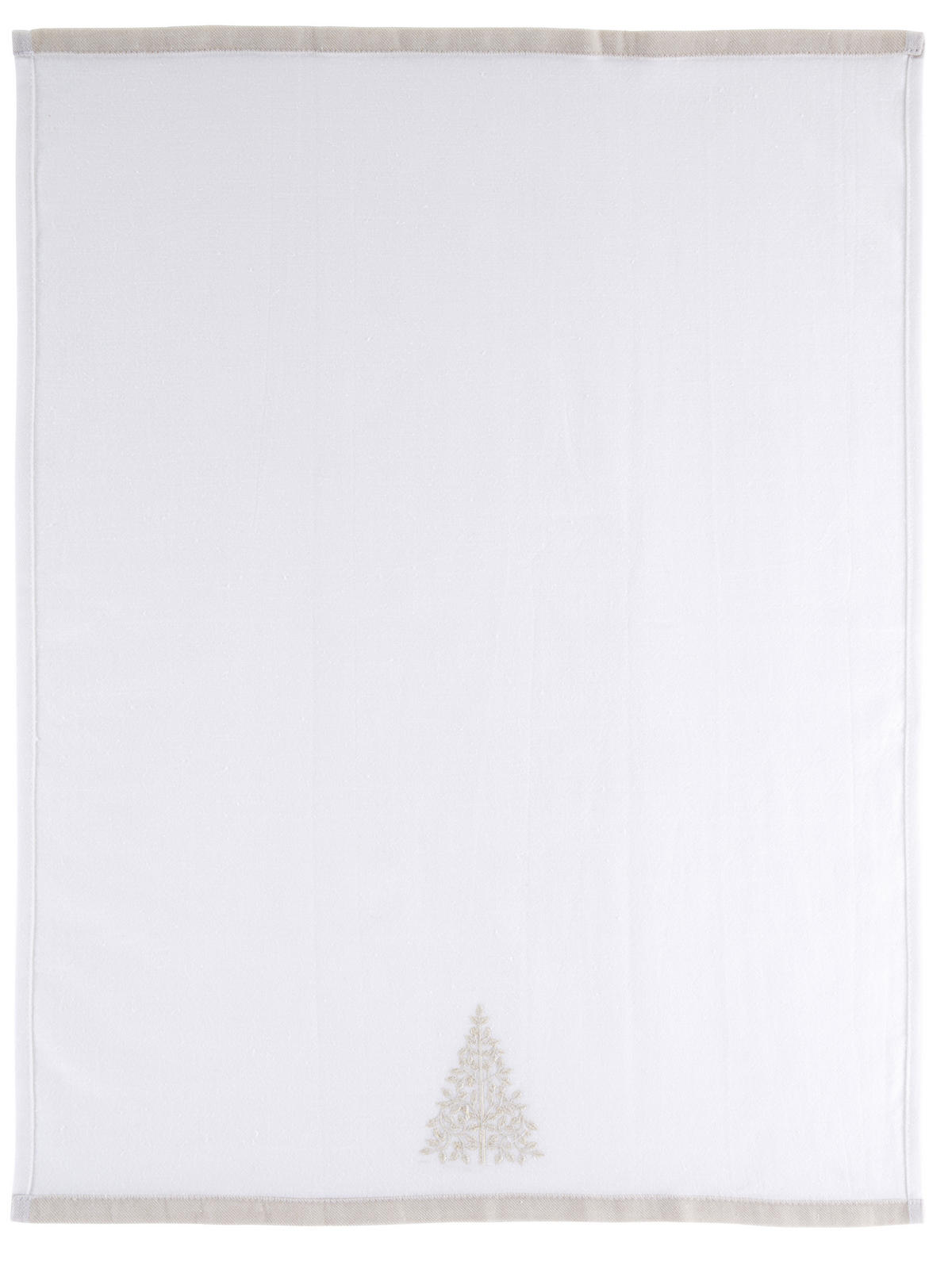 GESCHIRRTUCH-SET 2-teilig Weiß, Beige  - Beige/Weiß, Design, Textil (50/70cm) - X-Mas