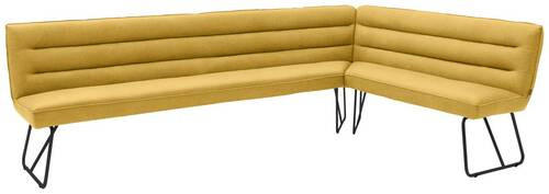 ECKBANK 284/184 cm Flachgewebe Gelb, Schwarz   - Gelb/Schwarz, Design, Textil/Metall (284/184cm) - Dieter Knoll